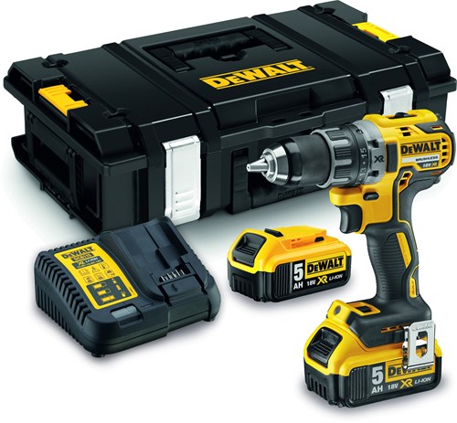 Afbeelding laden in galerijviewer, Dewalt dcd791p2-qw | xr accu schroefboormachine 18v in tstak (2x 5.0ah accu + lader) - dcd791p2-qw

