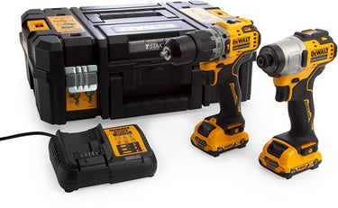 Dewalt dck2111l2t actieset dcd706 klopboorschroefmachine + dcf801 slagschroevendraaier 12v 2x 3.0ah xr - dck2111l2t