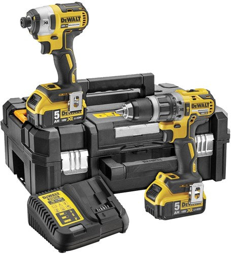 Afbeelding laden in galerijviewer, Dewalt dck266p2t accu set | dcd796 + dcf887 in t-stak koffer | 18v 5.0ah li-ion - dck266p2t-qw
