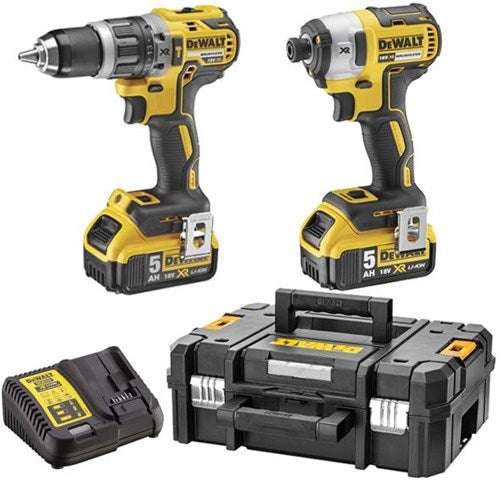 Afbeelding laden in galerijviewer, Dewalt dck266p2t accu set | dcd796 + dcf887 in t-stak koffer | 18v 5.0ah li-ion - dck266p2t-qw
