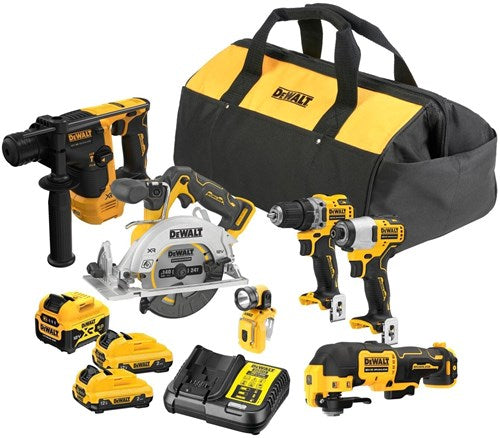 Afbeelding laden in galerijviewer, Dewalt dck611p1d2-qw | 12v xr brushless 6-kit voordeelset (dcd701+dcf801+dcs512+dch072+dcs353+dcl510) - dck611p1d2-qw
