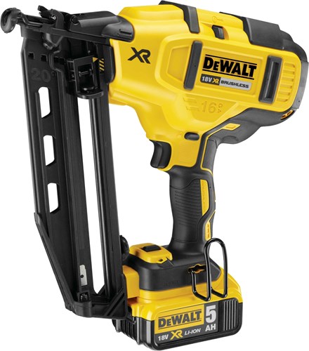 Afbeelding laden in galerijviewer, Dewalt dcn660p2-qw | xr brushless accu afwerktacker 18v 16ga in koffer (2x 5.0ah accu + lader) - dcn660p2-qw
