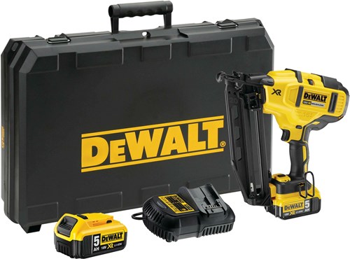 Afbeelding laden in galerijviewer, Dewalt dcn660p2-qw | xr brushless accu afwerktacker 18v 16ga in koffer (2x 5.0ah accu + lader) - dcn660p2-qw
