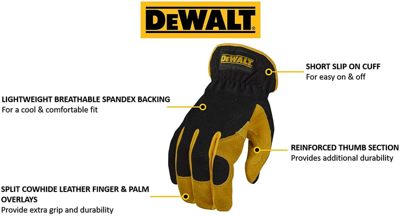 Afbeelding laden in galerijviewer, Dewalt dpg216l lederen werkhandschoen | maat l - dpg216leu
