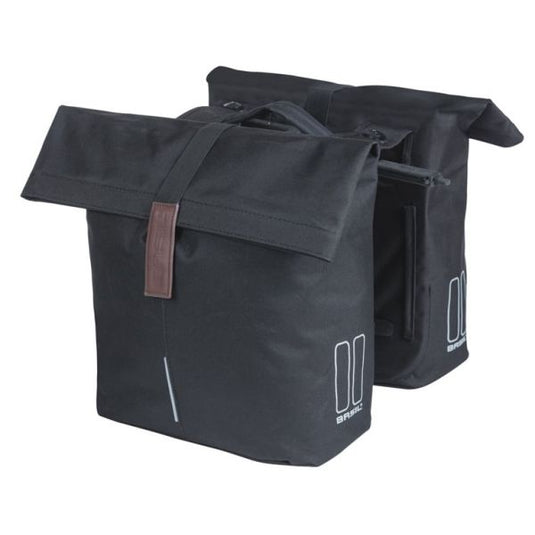 Basil tas dubbel 18333 city mik 28-32l. zwart