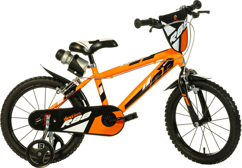 Afbeelding laden in galerijviewer, Dino r88 14 inch 24 cm jongens knijprem oranje
