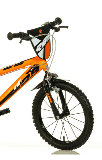 Afbeelding laden in galerijviewer, Dino r88 14 inch 24 cm jongens knijprem oranje
