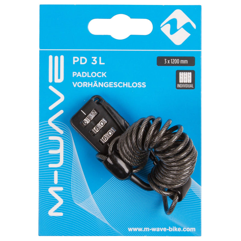 Afbeelding laden in galerijviewer, Messingschlager m-wave codeslot met kabel 3 mm. x 1200 mm. smoke
