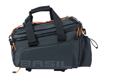 Basil Miles XL Pro Bagagedragertas - Waterdichte zwarte tas voor elektrische fiets - 36L - MIK-systeem