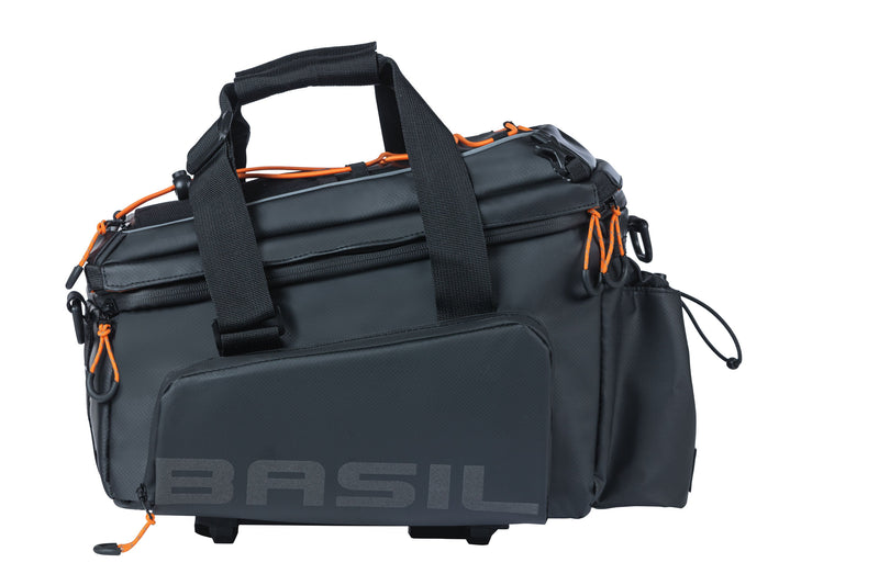 Afbeelding laden in galerijviewer, Basil Miles XL Pro Bagagedragertas - Waterdichte zwarte tas voor elektrische fiets - 36L - MIK-systeem
