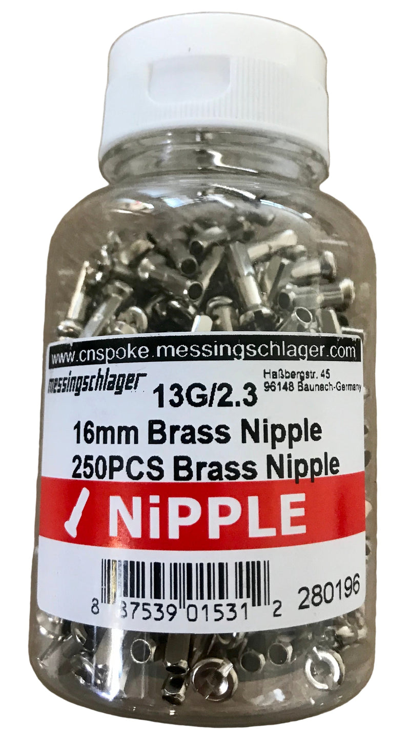 Afbeelding laden in galerijviewer, Messingschlager cn spaaknippel spaak 13 velg 14 dun - 16 mm. (350)
