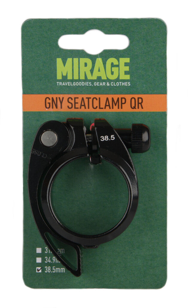 Afbeelding laden in galerijviewer, Buzaglo mirage zadelpenklem gny met qr 38.5 mm zwart
