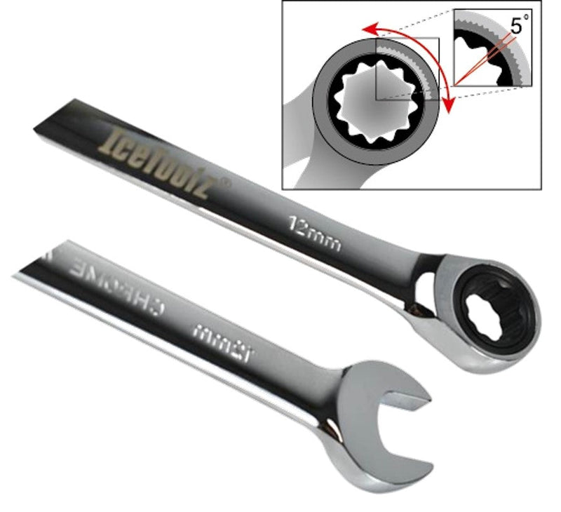 Afbeelding laden in galerijviewer, Steek- Ring-Ratelsleutel Icetoolz 12Mm

