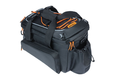 Basil Miles XL Pro Bagagedragertas - Waterdichte zwarte tas voor elektrische fiets - 36L - MIK-systeem