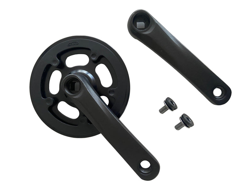 Afbeelding laden in galerijviewer, Hulzebos cycle parts b.v. lasco crankset 32t 155mm dubbele beschermrand zwart
