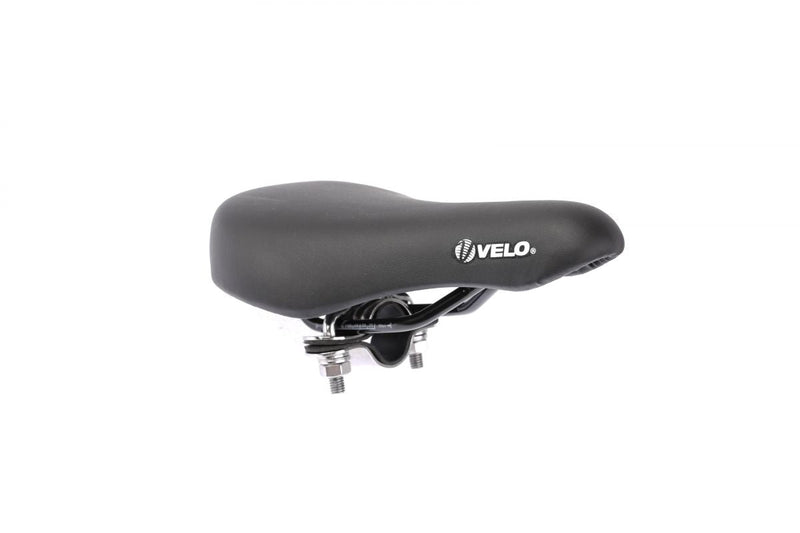 Afbeelding laden in galerijviewer, Buzaglo velo zadel vl-5073 met framebuisklem ø45 mm. junior 215 x 140mm. zwart
