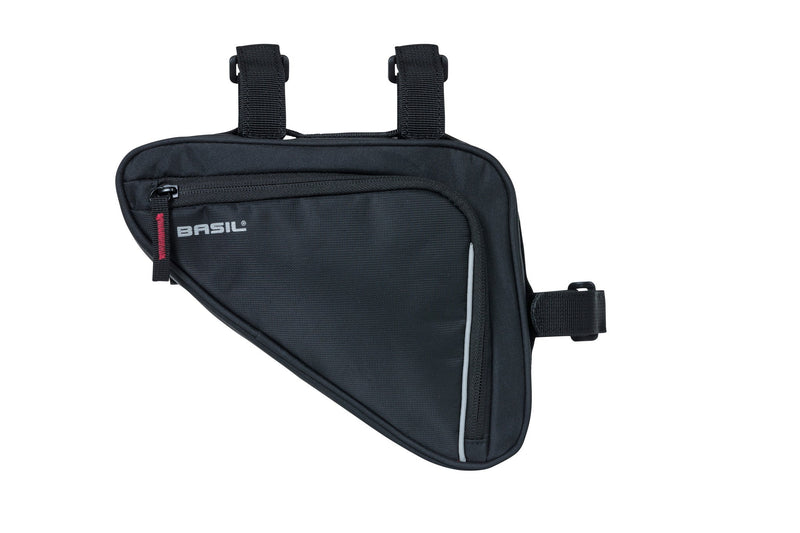 Afbeelding laden in galerijviewer, Basil Sport Design frametas M - zwarte fietstas - 1,7L - waterafstotend - klittenbandbevestiging
