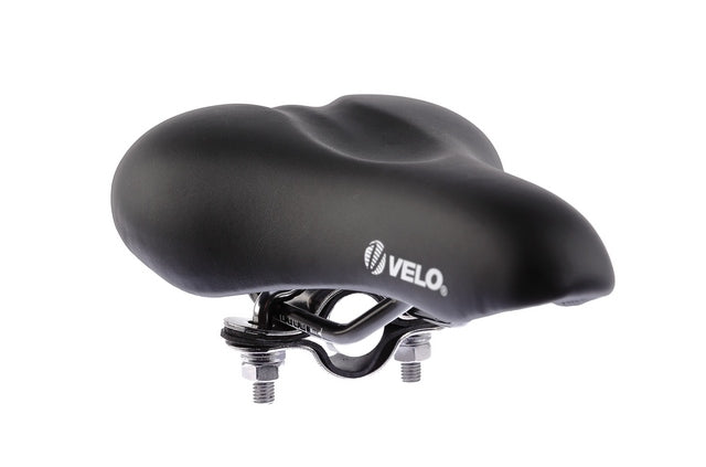 Afbeelding laden in galerijviewer, Buzaglo velo zadel vl-5073 met framebuisklem ø45 mm. junior 215 x 140mm. zwart
