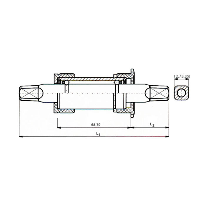 Afbeelding laden in galerijviewer, trapas Shimano JIS 113,5 31 mm zilver
