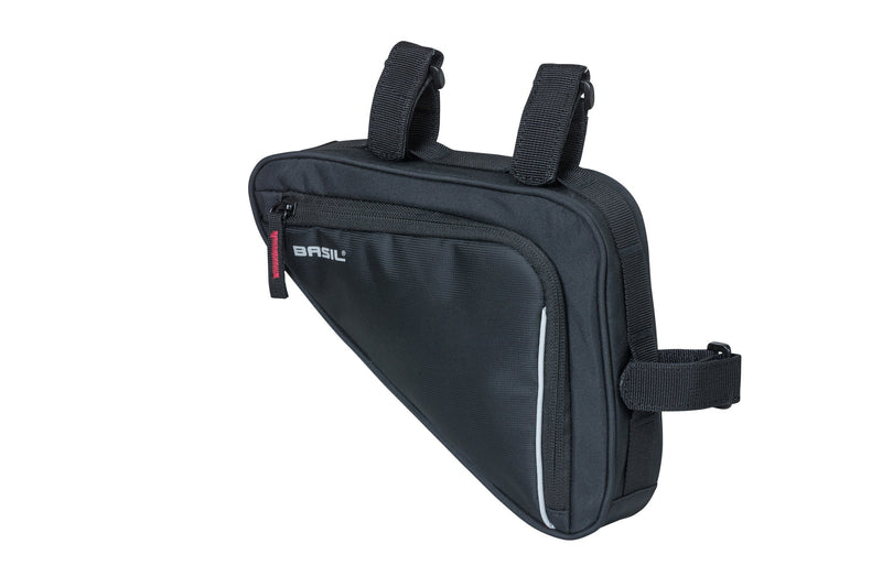 Afbeelding laden in galerijviewer, Basil Sport Design frametas M - zwarte fietstas - 1,7L - waterafstotend - klittenbandbevestiging
