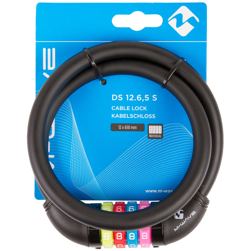 Afbeelding laden in galerijviewer, Messingschlager m-wave cijfer-kabelslot silicone zwart 65cm12mm
