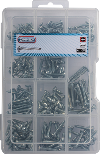 Afbeelding laden in galerijviewer, Connex assortiment plaatschroeven ph 265st - dp8500119
