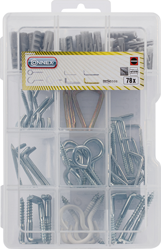 Afbeelding laden in galerijviewer, Connex assortiment schroefhaak-plug 78-dlg - dp8500123
