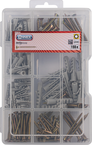 Afbeelding laden in galerijviewer, Connex assortiment houtschroef-plug 155dlg - dp8500126
