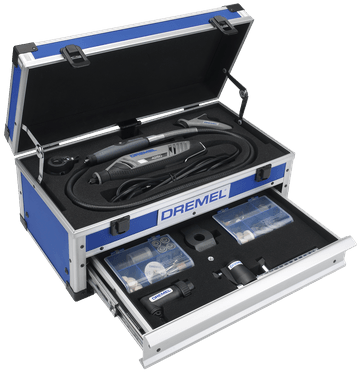Afbeelding laden in galerijviewer, Dremel multitool 4250js | model 4250-6 128 platinum editie | incl. 128 accessoires + ez speedclic + detailhandgreep + lijn-en cirkelfrees - f0134250js
