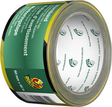 Duck markeringstape | 60 mm x 66 m | geel zwart - 20.501.94