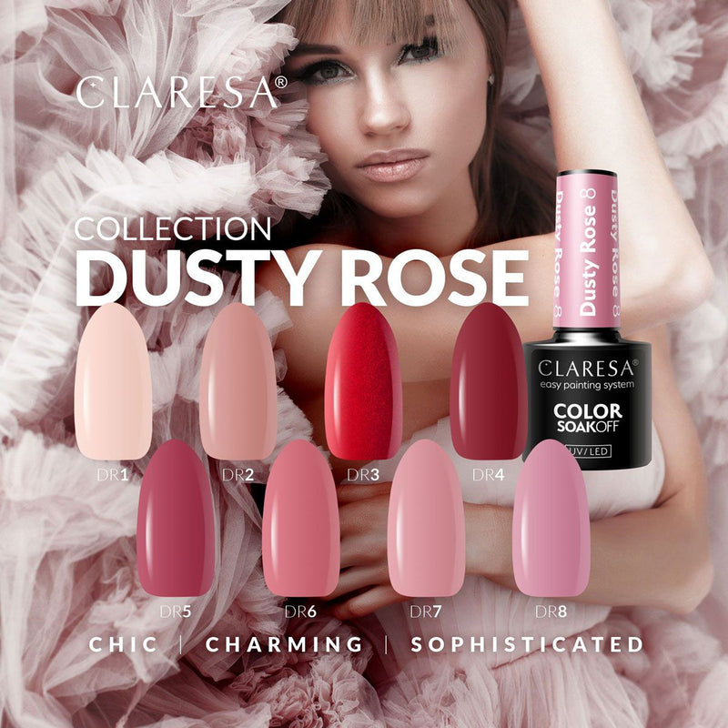 Afbeelding laden in galerijviewer, Claresa uv led gellak 5ml dusty rose 2

