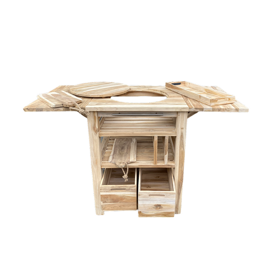 Dutch barbecuetafel teak 129,5x59,5x80cm