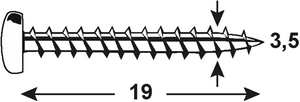 Connex plaatschroef pan 3.5x19 25st rvs-a4 - dy4823519