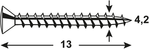 Connex plaatschroef bvk 4.2x13 20st rvs-a4 - dy4834213