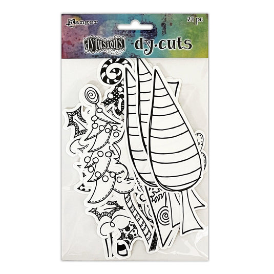 Ranger ink ranger • dylusions christmas die cuts me trees