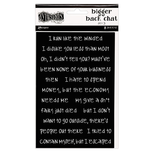 Ranger ink ranger • dylusions bigger back chat black set 3