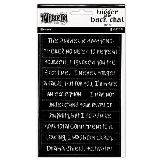 Ranger ink ranger • dylusions bigger back chat 4 black