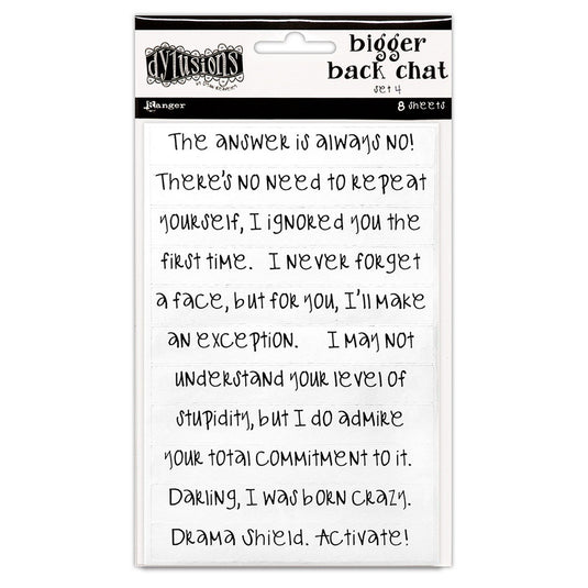 Ranger ink ranger • dylusions bigger back chat 4 white