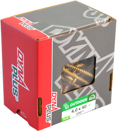 Afbeelding laden in galerijviewer, Dynaplus gevelschroef ar-bronze cilinderkop deeldraad torx tx15 4.0x40 22 | 200 stuks - 0284.08.25601

