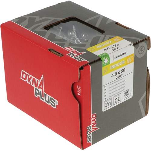 Afbeelding laden in galerijviewer, Dynaplus houtbouwschroef verzinkt tellerkop voldraad +snijpunt torx tx20 4.0x50 | 200 stuks - 0286.01.25901
