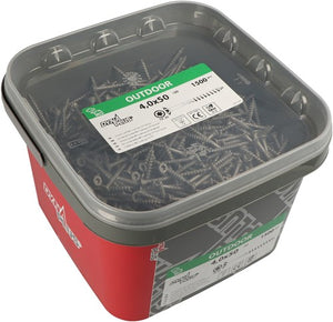 Dynaplus unischroef spaanplaatschroef ar-coating platkop deeldraad +snijpunt torx tx30 6.0x100 55 | 250 stuks - 0289.14.50601