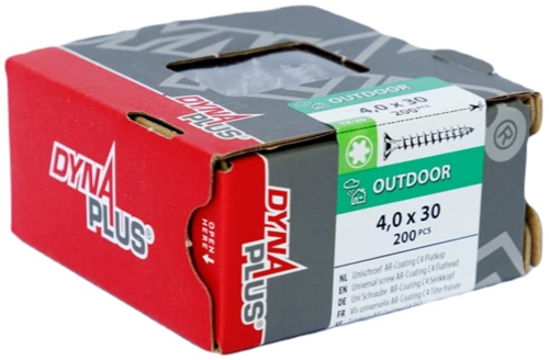 Afbeelding laden in galerijviewer, Dynaplus unischroef spaanplaatschroef ar-coating platkop voldraad torx tx20 4.0x25 | 200 stuks - 0281.08.25101
