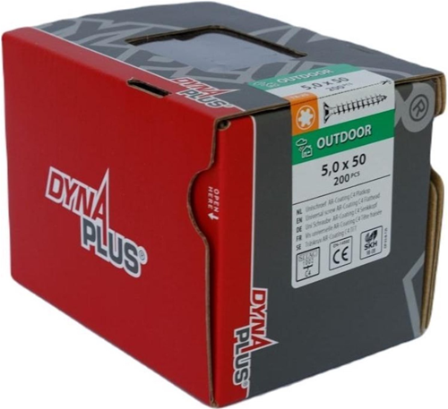 Afbeelding laden in galerijviewer, Dynaplus unischroef spaanplaatschroef ar-coating platkop voldraad torx tx25 5.0x50 | 200 stuks - 0281.08.41901
