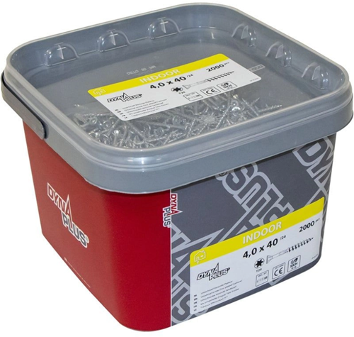 Afbeelding laden in galerijviewer, Dynaplus unischroef spaanplaatschroef verzinkt platkop deeldraad torx tx20 4.0x40 24 | 2000 stuks - 0289.11.25602

