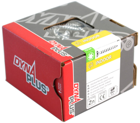 Afbeelding laden in galerijviewer, Dynaplus unischroef spaanplaatschroef vz (verzinkt) pk (platkop) torx tx15 3.5x30 | 200 stuks - 0281.01.17201
