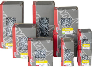 Dynaplus universeelschroeven pakket indoor | verzinkt tx | 1800-delig - 8900.14.00075