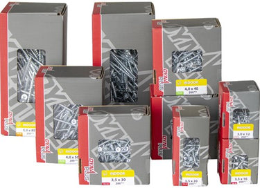Dynaplus universeelschroeven pakket indoor | verzinkt tx | 1800-delig - 8900.14.00075