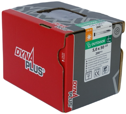 Afbeelding laden in galerijviewer, Dynaplus vlonderschroef xtreme ar-bronze platkop-60° deeldraad +snijpunt torx tx25 5.0x50 25 | 200 stuks - 0283.08.41901
