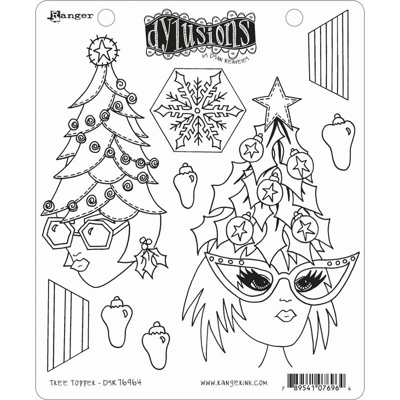 Afbeelding laden in galerijviewer, Ranger ink ranger • dylusions stamp collection tree topper
