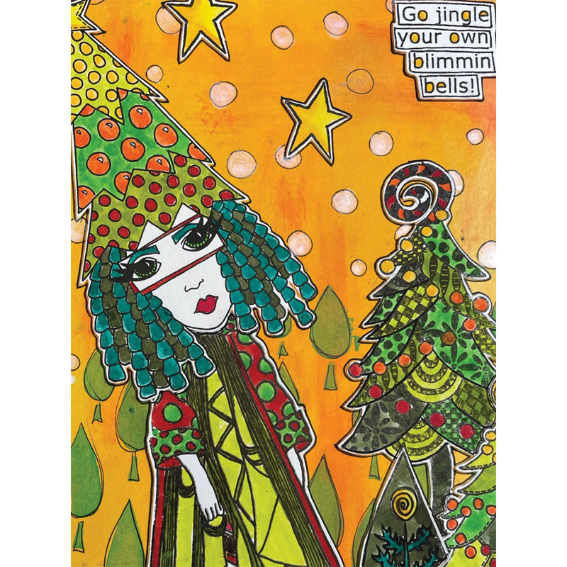 Afbeelding laden in galerijviewer, Ranger ink ranger • dylusions stencil tree border
